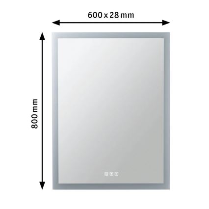 Paulmann 78951 - LED/22W IP44 Dimmbarer beheizter Badezimmerspiegel mit Hintergrundbeleuchtung 230V