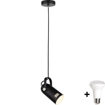 Paulmann 79766 - LAVEA LED-Pendelleuchte 1xE27/8W, 230V, schwarz, mit Kabelabhängung