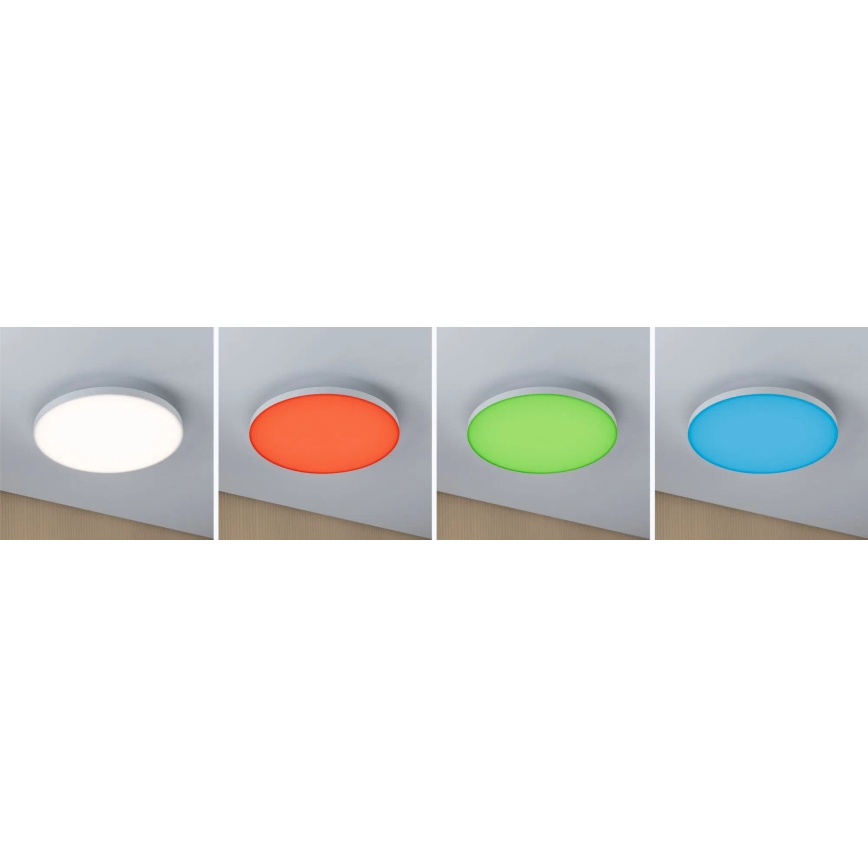 Paulmann 79929 - LED/22W RGBW dimmbare Deckenleuchte LORIA 230V Ø 40 cm weiß