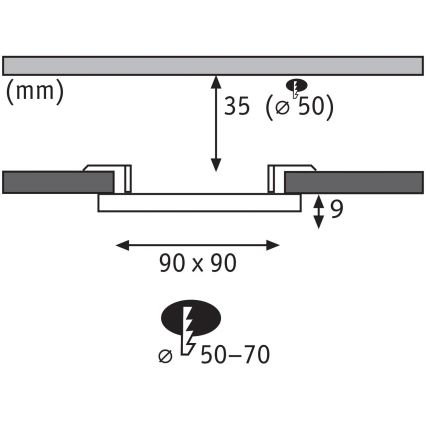 Paulmann 79953 - LED/6W IP44 dimmbare Badezimmer-Einbauleuchte VARIFIT 230V