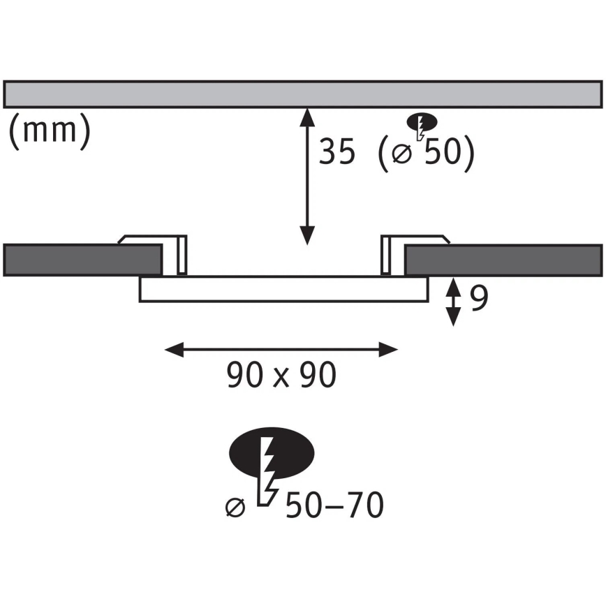 Paulmann 79953 - LED/6W IP44 dimmbare Badezimmer-Einbauleuchte VARIFIT 230V