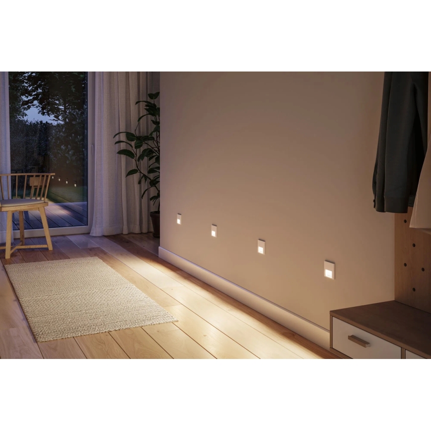 Paulmann 79999 - LED/1W Treppenleuchte TSARO 230V Follow/weiß