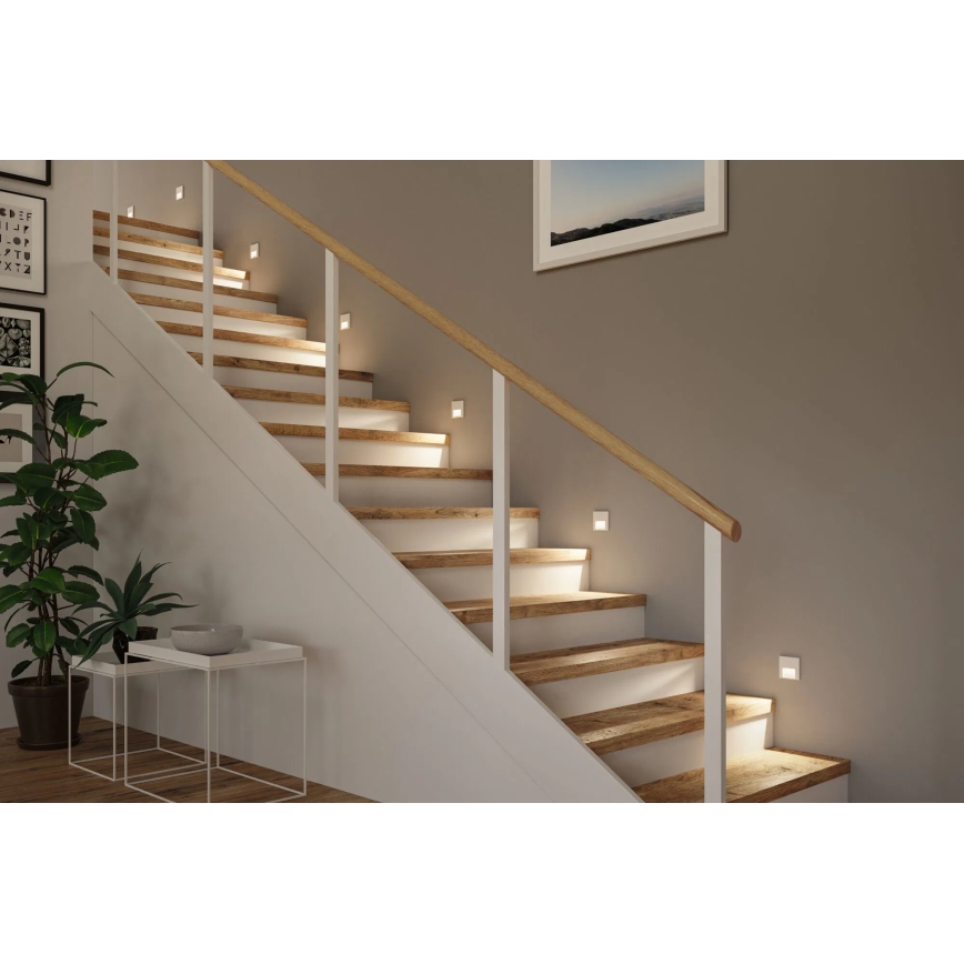 Paulmann 79999 - LED/1W Treppenlicht TSARO 230V Follow/weiß
