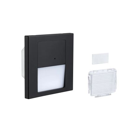 Paulmann 80004 - LED/1W Treppenlicht mit Sensor TSARO 230V Lead/Schwarz