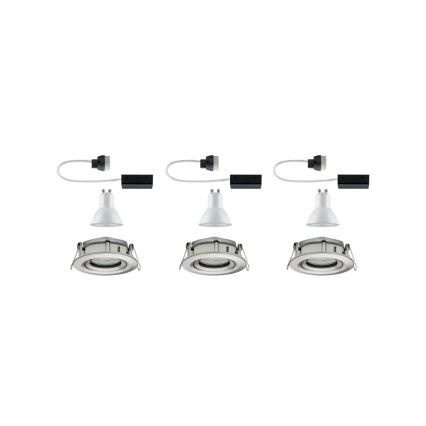 Paulmann 92900 - SET 3xGU10/7W IP65 Dimmbares Badezimmer-Einbauleuchte NOVA 230V