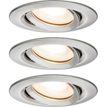 Paulmann 92900 - SET 3xGU10/7W IP65 Dimmbares Badezimmer-Einbauleuchte NOVA 230V