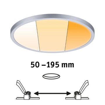 Paulmann 92992 - LED/16W IP44 Badezimmer-Einbauleuchte AREO 230V 2000/3000/4000K Ø 23 cm mattchrom
