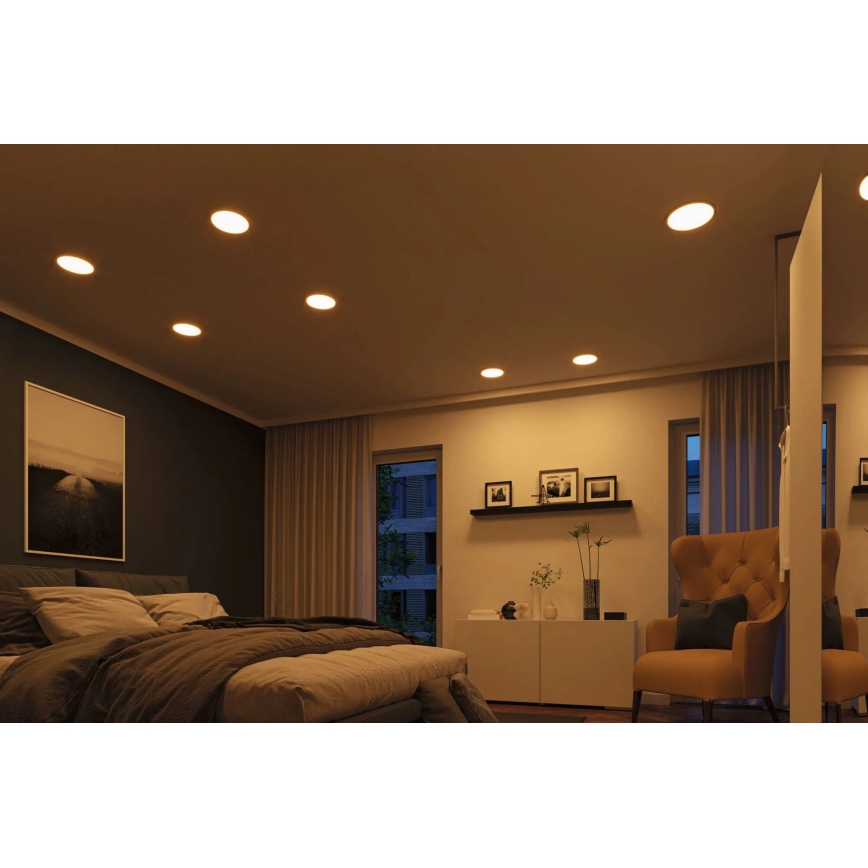Paulmann 92992 - LED/16W IP44 Badezimmer-Einbauleuchte AREO 230V 2000/3000/4000K Ø 23 cm mattchrom