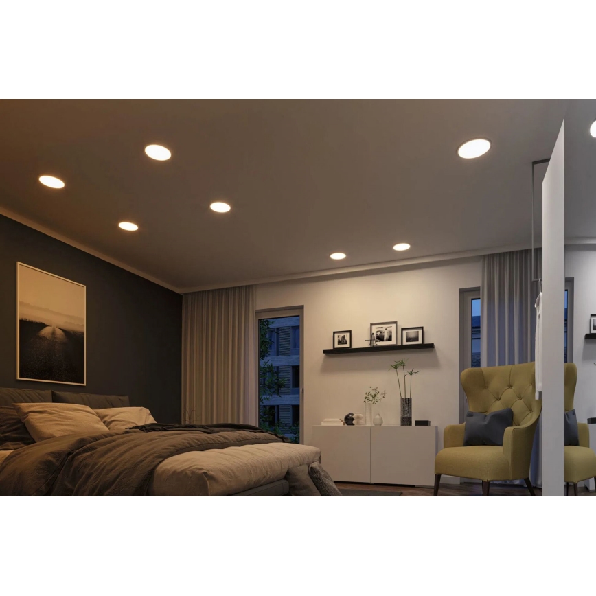 Paulmann 92992 - LED/16W IP44 Badezimmer-Einbauleuchte AREO 230V 2000/3000/4000K Ø 23 cm mattchrom