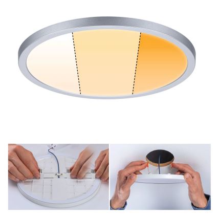 Paulmann 92992 - LED/16W IP44 Badezimmer-Einbauleuchte AREO 230V 2000/3000/4000K Ø 23 cm mattchrom