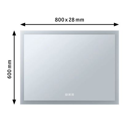 Paulmann 93013 - LED/22W IP44 Dimmbarer beheizter Badezimmerspiegel mit Hintergrundbeleuchtung 230V 2700/4000/6500K