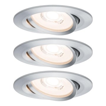Paulmann 93943 - SET 3xLED/6,8W IP23 dimmbar Badezimmer-Einbauleuchte COIN 230V
