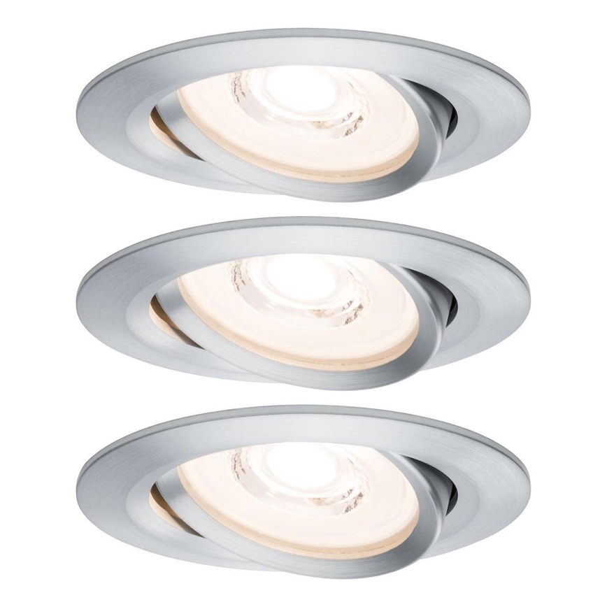 Paulmann 93943 - SET 3xLED/6,8W IP23 dimmbar Badezimmer-Einbauleuchte COIN 230V