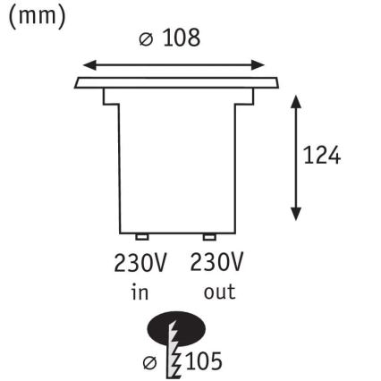 Paulmann 93992 - LED GU10/3,5W IP67 Außen-Einbauleuchte SPECIAL 230V