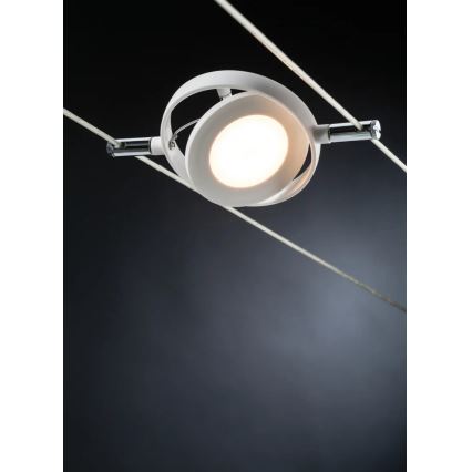 Paulmann 94106 - SET 6xLED/4W Einbauleuchte für Seilsystem ROUNDMAC 230V Weiß