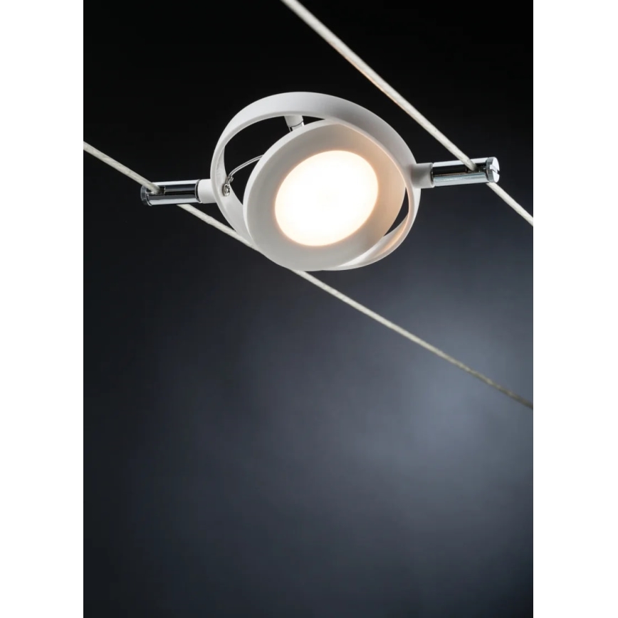 Paulmann 94106 - SET 6xLED/4W Einbauleuchte für Seilsystem ROUNDMAC 230V Weiß