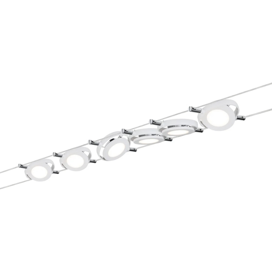 Paulmann 94106 - SET 6xLED/4W Einbauleuchte für Seilsystem ROUNDMAC 230V Weiß