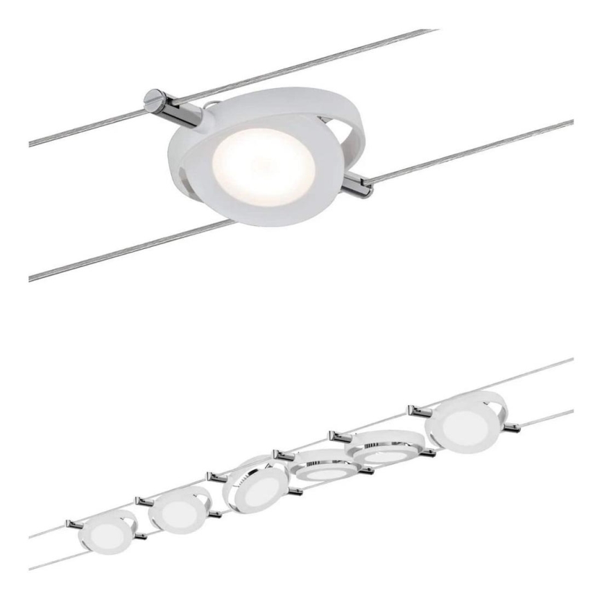 Paulmann 94106 - SET 6xLED/4W Einbauleuchte für Seilsystem ROUNDMAC 230V Weiß