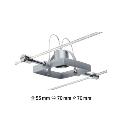 Paulmann 94132 - 1xGU5,3/10W Einbauleuchte für Seilsystem MAC 12V mattchrom