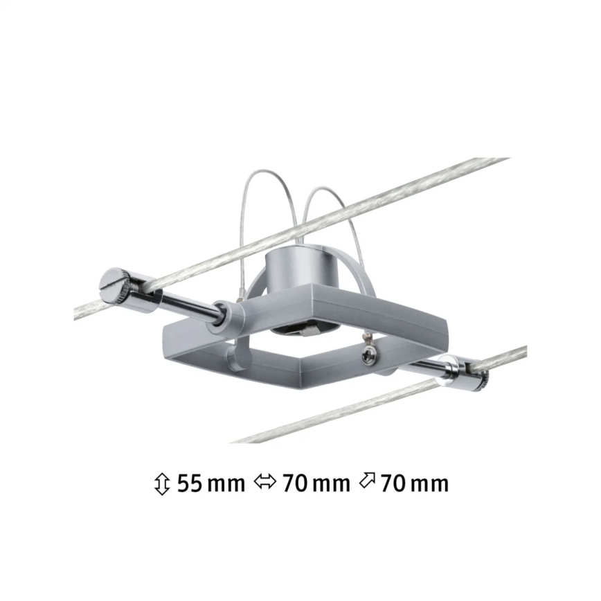 Paulmann 94132 - 1xGU5,3/10W Einbauleuchte für Seilsystem MAC 12V mattchrom
