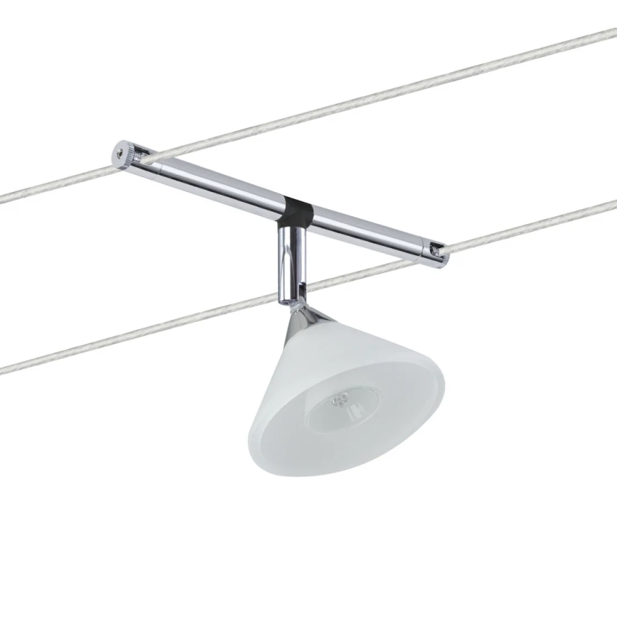 Paulmann 94138 - 1xGU4/10W Einbauleuchte für Seilsystem COLMAR 12V weiß/glänzender Chrom