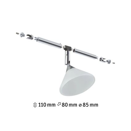 Paulmann 94138 - 1xGU4/10W Einbauleuchte für Seilsystem COLMAR 12V weiß/glänzender Chrom