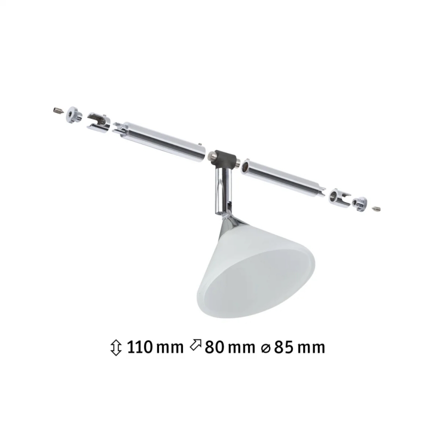 Paulmann 94138 - 1xGU4/10W Einbauleuchte für Seilsystem COLMAR 12V weiß/glänzender Chrom