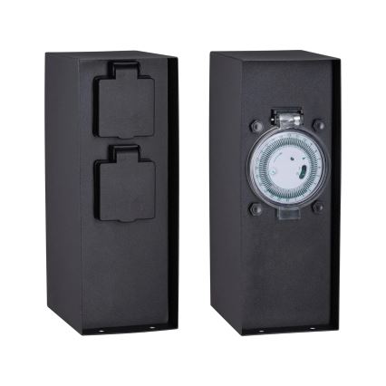 Paulmann 94314 - Outdoor-Steckdosensäule mit Timer 2Z SCHUKO