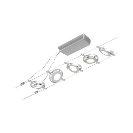 Paulmann 94414 - SET 5xLED/4,5W Einbauleuchte für Seilsystem ROUNDMAC 230V glänzender Chrom