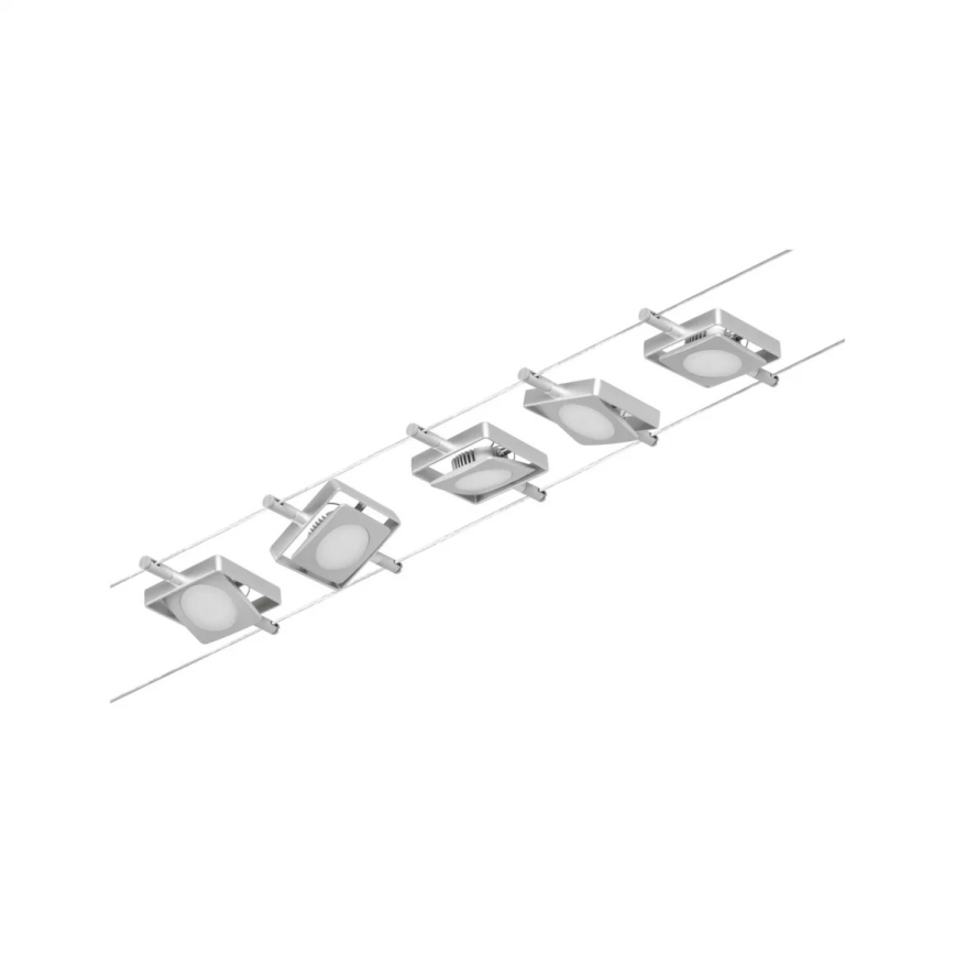 Paulmann 94420 - SET 5xLED/4,5W Einbauleuchte für Seilsystem MAC 230V mattchrom