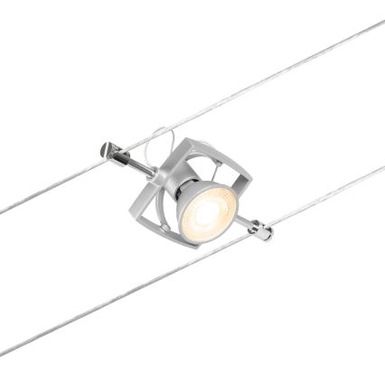 Paulmann 94430 - SET 5xGU5,3/10W Einbaustrahler für Seilsystem MAC 230V mattchrom