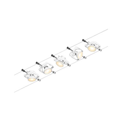 Paulmann 94432 - SET 5xGU5,3/10W Einbauleuchte für Seilsystem MAC 230V weiß