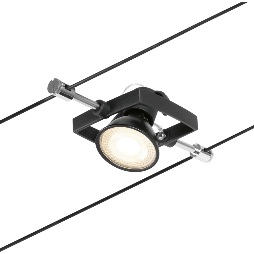 Paulmann 94434 - SET 5xGU5,3/10W Einbauleuchte für Seilsystem MAC 230V schwarz