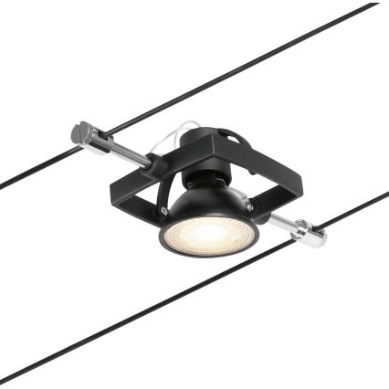 Paulmann 94434 - SET 5xGU5,3/10W Einbauleuchte für Seilsystem MAC 230V schwarz