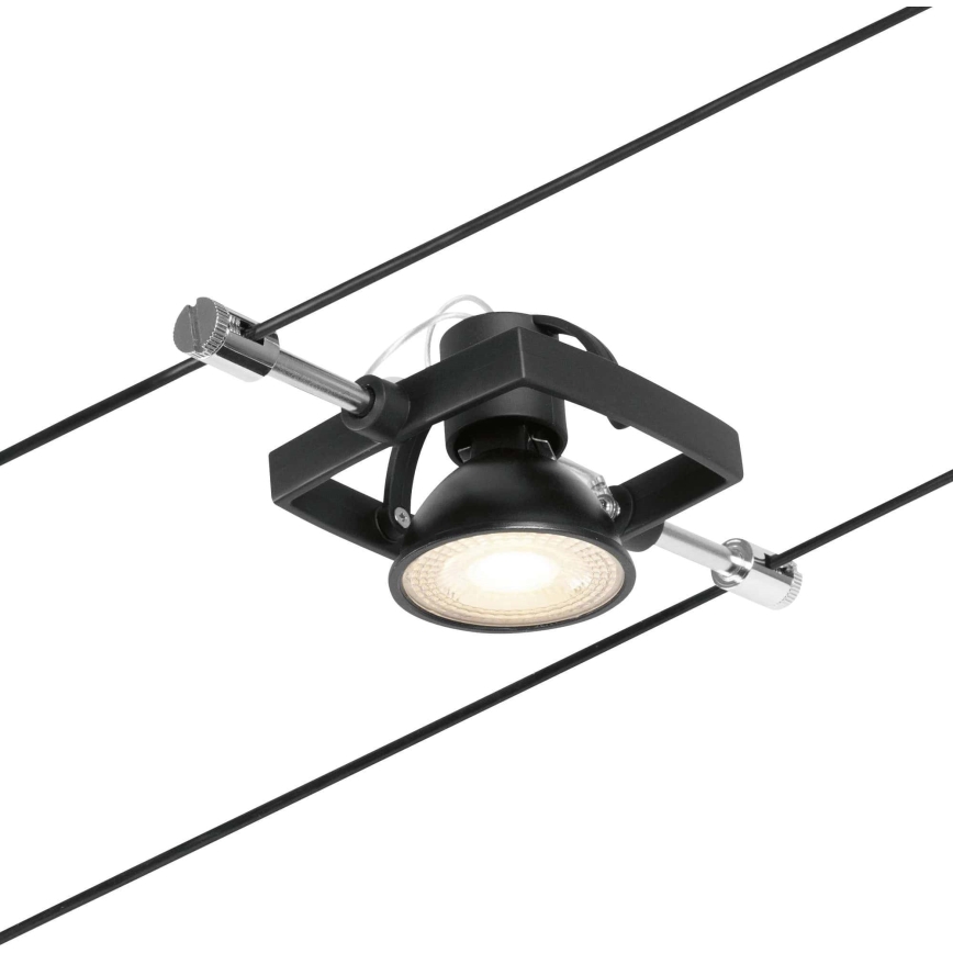 Paulmann 94434 - SET 5xGU5,3/10W Einbauleuchte für Seilsystem MAC 230V schwarz