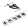 Paulmann 94434 - SET 5xGU5,3/10W Einbauleuchte für Seilsystem MAC 230V schwarz