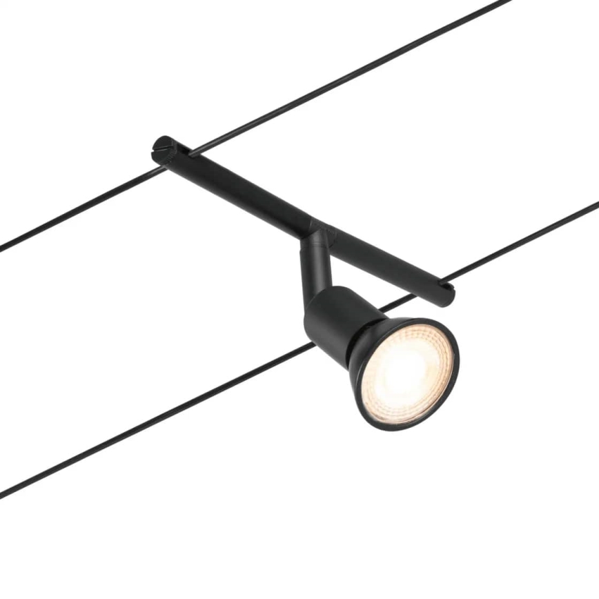 Paulmann 94446 - SET 5xGU5,3/10W Einbauleuchte für Seilsystem SALT 230V schwarz