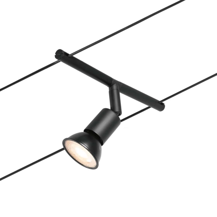 Paulmann 94446 - SET 5xGU5,3/10W Einbauleuchte für Seilsystem SALT 230V schwarz