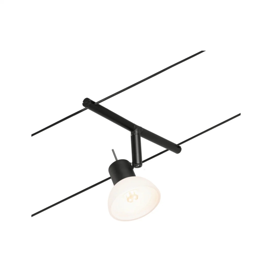 Paulmann 94450 - SET 5xGU5,3/10W Einbaustrahler für Seilsystem SHEELA 230V schwarz