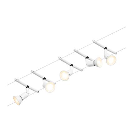 Paulmann 94458 - SET 5xGU5,3/10W Einbauleuchte für Seilsystem SALT 230V Weiß