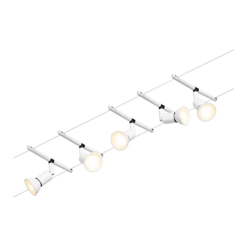 Paulmann 94458 - SET 5xGU5,3/10W Einbauleuchte für Seilsystem SALT 230V Weiß