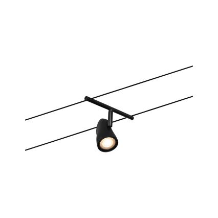 Paulmann 94469 - SET 5xGU5,3/10W Einbauleuchte für Seilsystem CUP 230V schwarz
