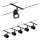 Paulmann 94469 - SET 5xGU5,3/10W Einbauleuchte für Seilsystem CUP 230V schwarz