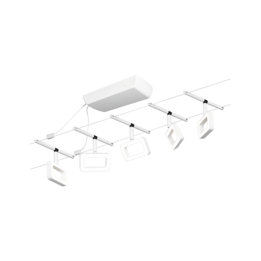 Paulmann 94483 - SET 5xLED/4,8W Einbauleuchte für das Seilsystem FRAME 230V Weiß