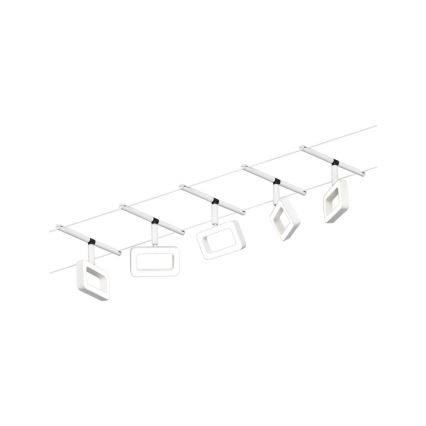 Paulmann 94483 - SET 5xLED/4,8W Einbauleuchte für das Seilsystem FRAME 230V Weiß
