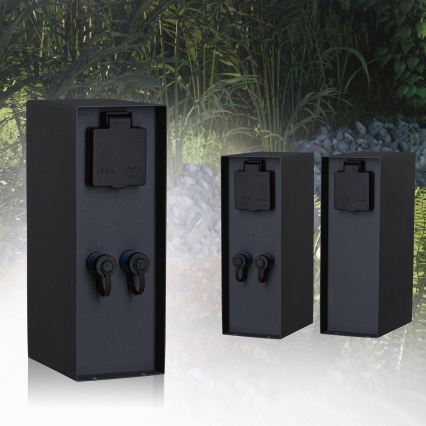 Paulmann 94700 - Außensteckdosensäule RIO 2-fach SCHUKO 230V IP44