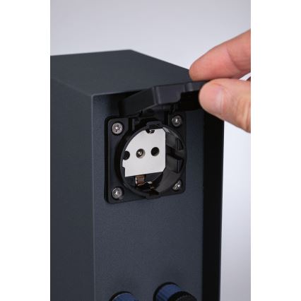 Paulmann 94700 - Außensteckdosensäule RIO 2-fach SCHUKO 230V IP44