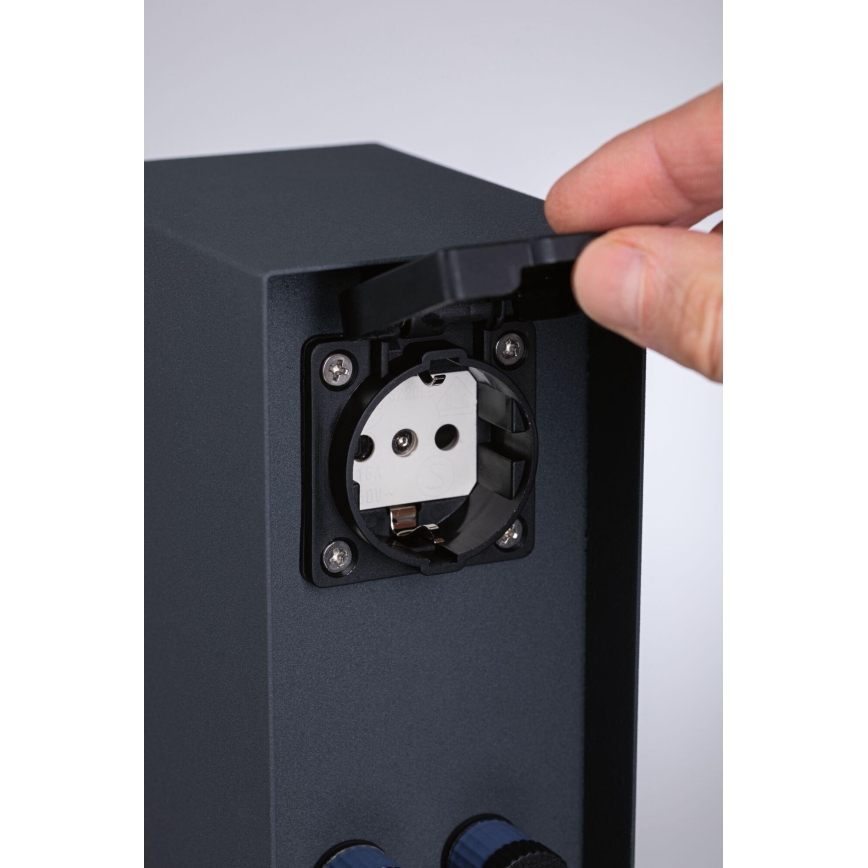 Paulmann 94700 - Außensteckdosensäule RIO 2-fach SCHUKO 230V IP44