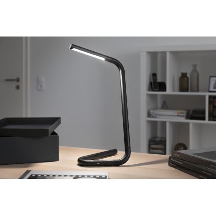 Paulmann 95424 - LED/4,5W Dimmbares Touch-Tischlicht FLEXLINK 5V/USB 4400 mAh Schwarz