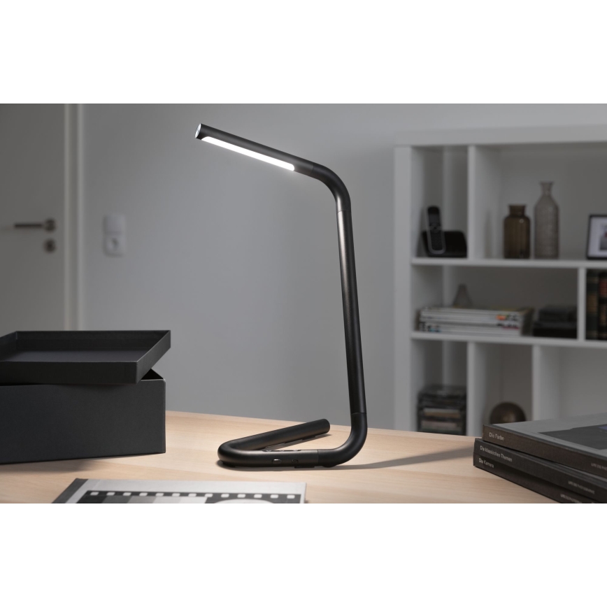 Paulmann 95424 - LED/4,5W Dimmbares Touch-Tischlicht FLEXLINK 5V/USB 4400 mAh Schwarz